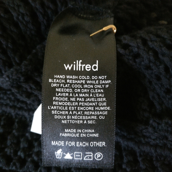 NWT Aritzia Wilfred Black Ephron Crochet Tank Dress Sz Small - Picture 14 of 15